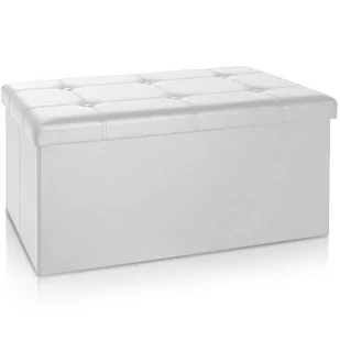 Biała Składana Pufa Kufer Siedzisko Schowek Ława - Szezlongi Biała Składana Pufa Kufer Siedzisko Schowek Ława - Szezlongi - miniaturka - grafika 1
