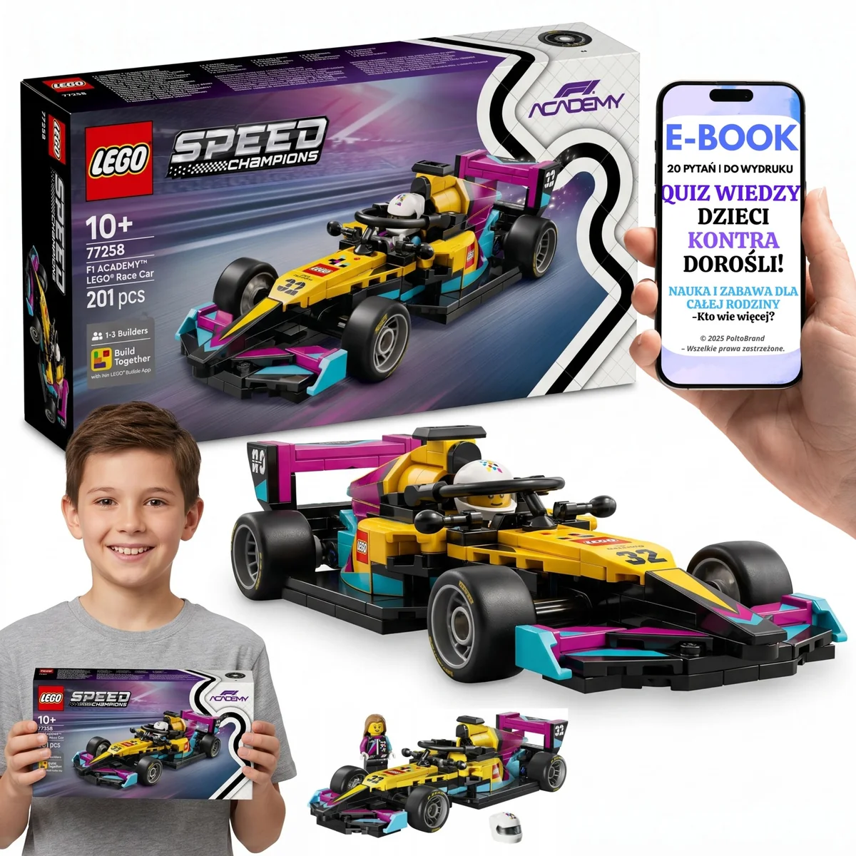 LEGO SPEED CHAMPIONS 77258 Bolid F1 • dla fana wyścigów 10 11 12 lat