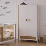 Szafy i szafki dla dzieci - Szafa biała rattanowa Neige Oceania - miniaturka - grafika 1
