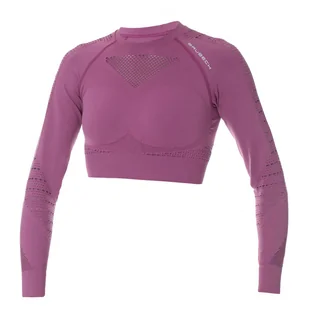 Damska Koszulka BRUBECK RASHGUARD ATHLETIC LC10020-FIOLET – Fioletowy - Koszulki sportowe damskie - miniaturka - grafika 1
