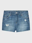 Spodenki damskie - Pepe Jeans Szorty jeansowe Patty Short PG800783MR1 Niebieski Regular Fit - miniaturka - grafika 1