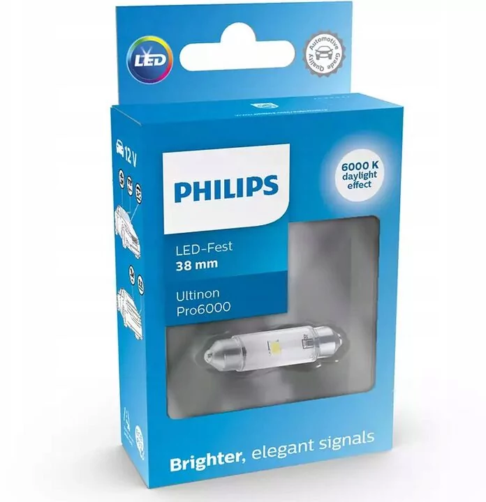 PHILIPS LED Festoon 38mm 6000k Ultinon Pro6000SI