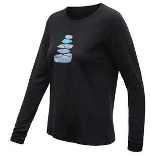Damska koszulka Sensor Merino Blend Stone Rozmiar: S / Kolor: czarny - Koszulki sportowe damskie - miniaturka - grafika 1