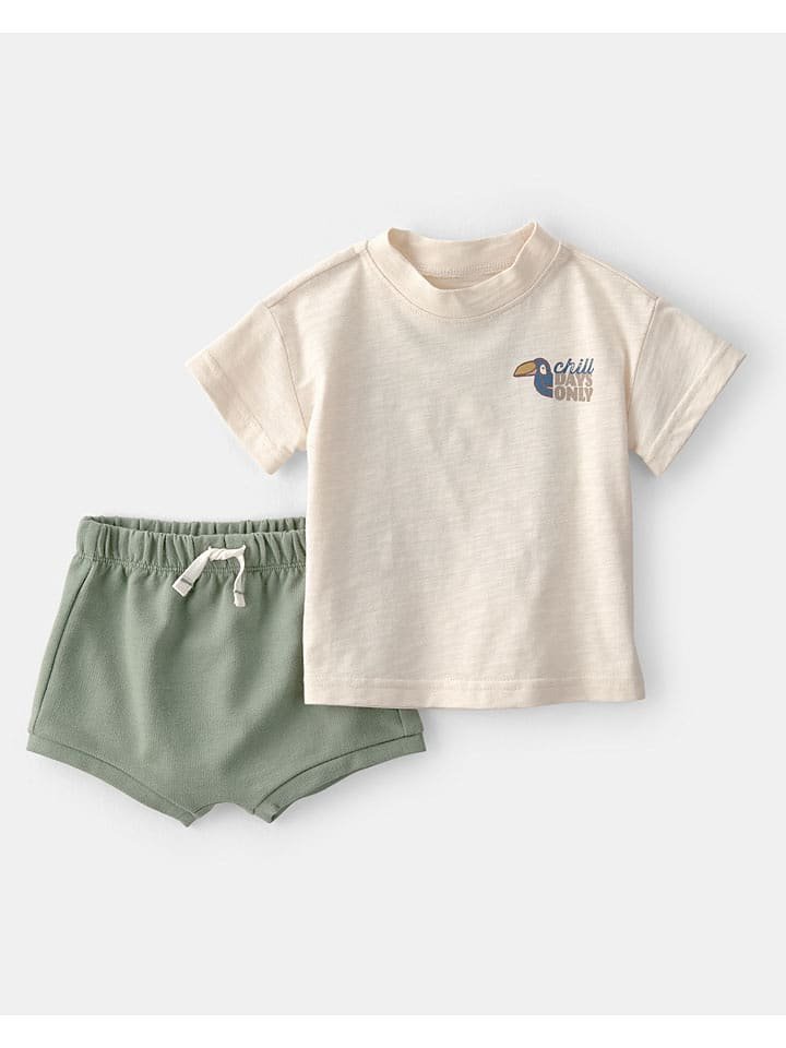 carter's 2-częściowy zestaw w kolorze beżowo-oliwkowym