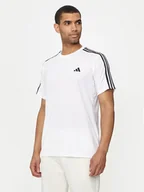 Koszulki sportowe męskie - adidas Koszulka techniczna Train Essentials 3-Stripes IB8151 Biały Regular Fit - miniaturka - grafika 1