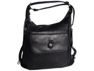 Torebki damskie - Torebka Damska Torebko-Plecak, Miejska Listonoszka na Ramię, Kolor Niebieski - miniaturka - grafika 1