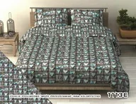 Pościel - Extrapościel Pościel z kory 160x200 1113E Serca Szaro-Niebieskie - miniaturka - grafika 1