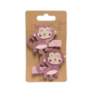 Ozdoby do włosów - Coralico Klipsy z małpkami 2 szt. - miniaturka - grafika 1