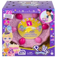 Figurki dla dzieci - Mattel Figurki Polly Pocket Zestaw do zabawy Tort urodzinowy WLMAAI0DC080738 - miniaturka - grafika 1