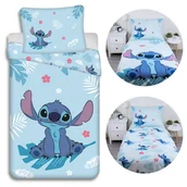Pościel dla dzieci - DISNEY Stitch Błękitna, bawełniana pościel dziecięca, dla dziewczynki, na zamek, 100% bawełna, 140x200cm OEKO-TEX - miniaturka - grafika 1