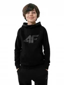 Bluzy męskie - BLUZA CHŁOPIĘCA 4F DRESOWA Z KAPTUREM BAWEŁNA - miniaturka - grafika 1