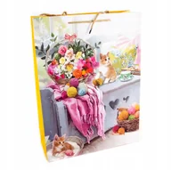 Opakowania i torebki na prezenty - ELEGANCKA TOREBKA NA PREZENTY 31x42CM RÓŻNE KOLORY - miniaturka - grafika 1