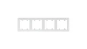 Klawisze i ramki - Hager Lumina 2 biały ramka 4 pionowa WL5140 - miniaturka - grafika 1