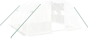 Prolenta Premium - Szklarnia z ramą stalową biała 16 m² 4x4x2 m - Szklarnie ogrodowe - miniaturka - grafika 1