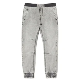 Cropp - Jasnoszare jeansowe joggery chino - Jasny szary - Spodnie męskie - miniaturka - grafika 1