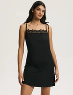 Bielizna nocna - Koszula nocna AMETHYST Esotiq czarny M - miniaturka - grafika 1