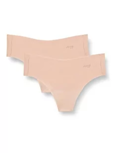 Sloggi Damskie stringi Zero z mikrofibry 2.0, hipstring 2P, Cameo Brown, L - Majtki damskie - miniaturka - grafika 1