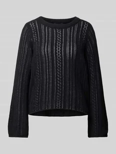 Sweter z dzianiny o kroju comfort fit z czystej bawełny model ‘NUKA’ - Swetry damskie - miniaturka - grafika 1