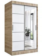 Szafy - Szafa przesuwna w kolorze dąb sonoma + biały C9-Z81 - miniaturka - grafika 1