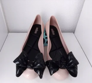 Baleriny damskie Melissa 33378/51647 Pink/Black - Baleriny - miniaturka - grafika 1