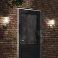 Lampy ogrodowe - The Living Store Kinkiet zewnętrzny - srebrny - stal nierdzewna - Zewnętrzna Lampa Ścienna - miniaturka - grafika 1