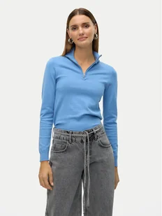Vero Moda Sweter Happiness 10317993 Niebieski Slim Fit - Swetry damskie - miniaturka - grafika 1