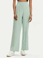 Spodnie damskie - Vero Moda Spodnie materiałowe Carmen 10278926 Zielony Wide Leg - miniaturka - grafika 1