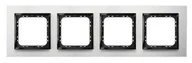 Klawisze i ramki - Ospel Impresja szczotkowane aluminium ramka R-4YAC/62/25 R-4YAC/62/25 - miniaturka - grafika 1
