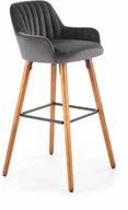 Taborety i hokery - Hoker Halmar H93 ciemny popiel  - miniaturka - grafika 1
