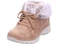 Botki damskie - SKECHERS BOTKI DAMSKIE OCIEPLANE SZNUROWANE BRĄZOWE 38 JTA - miniaturka - grafika 1