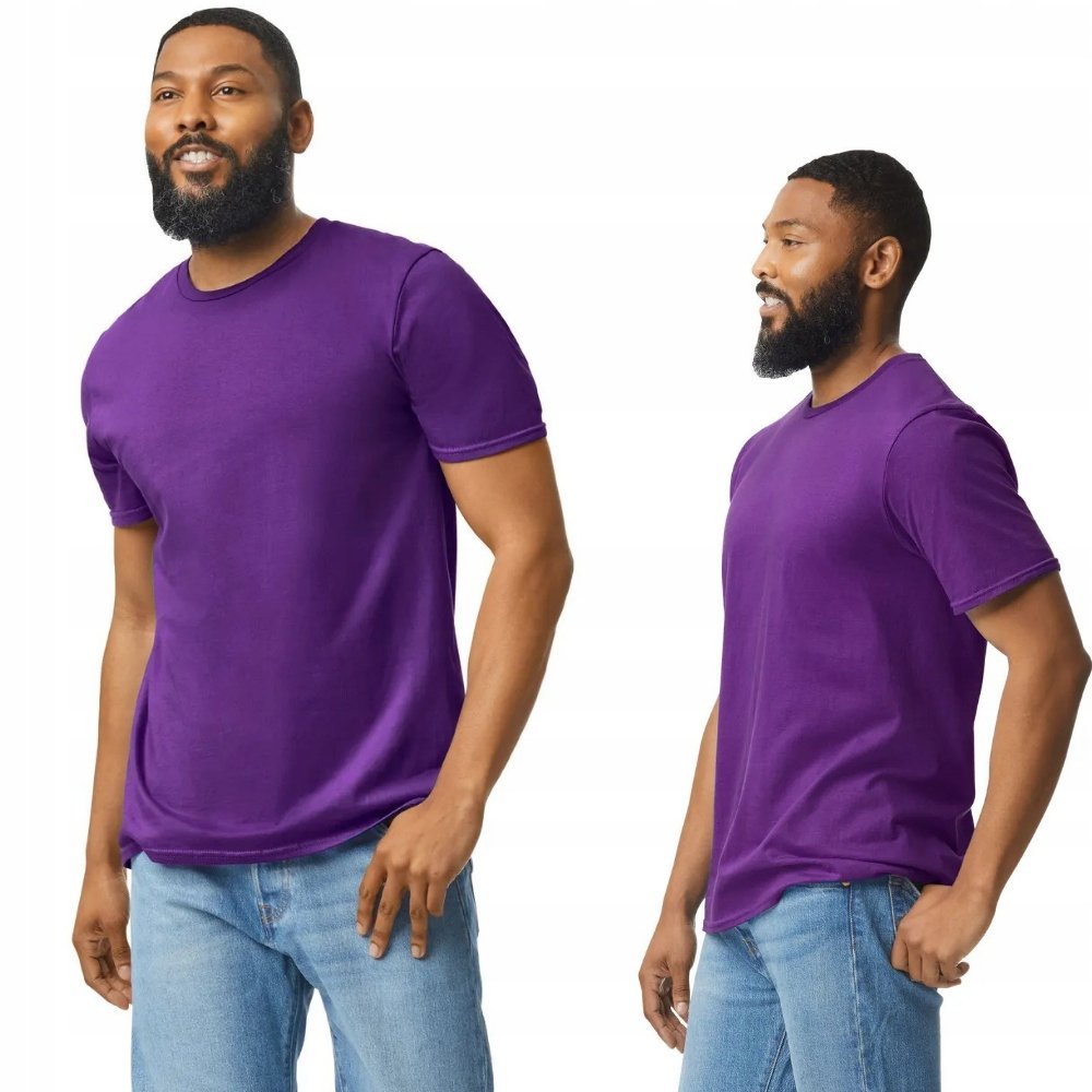 T-shirt Koszulka Męska Bawełna SOFTSTYLE Gildan GI64000 FIOLET Purple 4XL