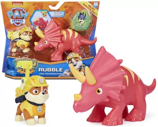 Spin Master Psi Patrol Dino Rescue Rubble +dino 11674-uniw - Figurki dla dzieci - miniaturka - grafika 1