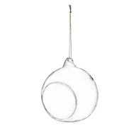 Figurki dekoracyjne - Ozdoba wisząca bombka szklana 9 x 8 x 8 cm - miniaturka - grafika 1