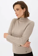 Swetry damskie - Gładki golf S-JULI - miniaturka - grafika 1