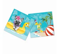 Gadżety dla niej i dla niego - GoDan Serwetki "Bulldog Hawajskie Party" 33 cm 20 szt PF-SPHP - miniaturka - grafika 1