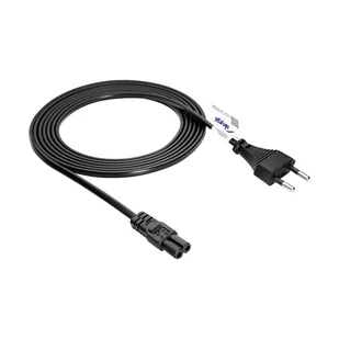 Kabel zasilający ósemka miedziany 3.0m Akyga AK-RD-02C IEC C7 / CEE 7/16 - Kable - miniaturka - grafika 1