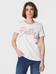 Fracomina T-Shirt FR23ST3003J401N5 Biały Regular Fit - Koszulki i topy damskie - miniaturka - grafika 1