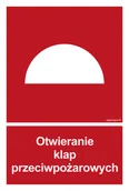 Systemy ekspozycyjne i znaki informacyjne - BB010 OTWIERANIE KLAP PRZECIWPOŻAROWYCH, TS - PŁYTA TD FOTOLUMINESCENCYJNA; (250X370MM) - miniaturka - grafika 1