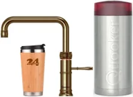 Baterie kuchenne - "QUOOKER CLASSIC FUSION Square COMBI B mosiężna patyna i kran 100°C (22CFSPTN)" (2-częściowa) bateria zlewozmywakowa z funkcją wrzątku 100°C *W zestawie kubek termiczny - miniaturka - grafika 1