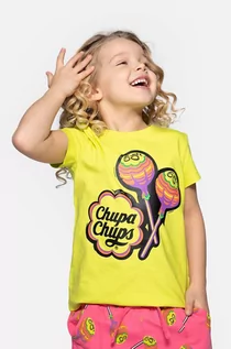 Koszulki dla dziewczynek - Coccodrillo t-shirt dziecięcy kolor zielony - grafika 1