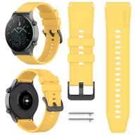 Akcesoria do smartwatchy - PASEK DO HUAWEI WATCH GT/GT 2/GT 2E/GT 2 PRO/3/3 PRO/GT 3/GT 3 SE/GT 3 PRO - ŻÓŁTY - miniaturka - grafika 1
