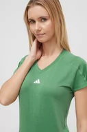 Koszulki sportowe damskie - adidas Performance t-shirt treningowy kolor zielony - miniaturka - grafika 1