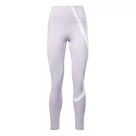 Legginsy - Reebok Damskie legginsy wektorowe do treningu, fioletowa Oasis, XL, Fioletowa Oasis, XL - miniaturka - grafika 1