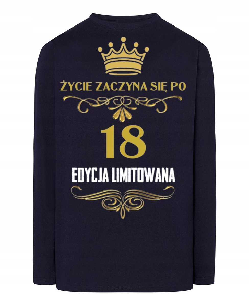 Longsleeve Urodzinowy 18 Lat Prezent r.3XL