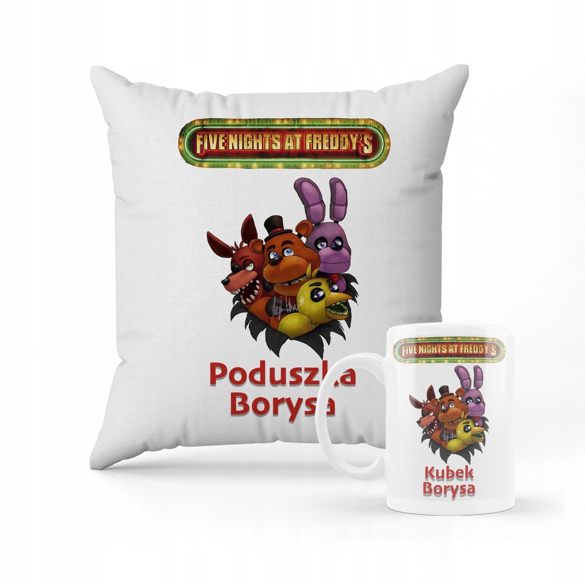 Zestaw Poduszka + Kubek Z nadrukiem Five Nights at Freddy's (2023) Horror 5