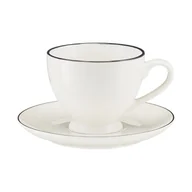 Filiżanki - Filiżanka porcelanowa 220 ml ze spodkiem BETTY - miniaturka - grafika 1