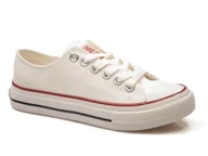 Trampki damskie - trampki damskie Big Star niskie tekstylne Białe półbuty tenisówki NN274274 - miniaturka - grafika 1