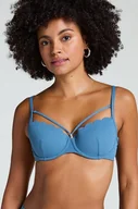 Stroje kąpielowe - Hunkemöller Usztywniany top bikini z fiszbinami Scallop Niebieski - miniaturka - grafika 1