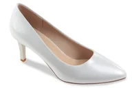 Czółenka - Półbuty damskie Sergio Leone 1336 srebrny połysk - miniaturka - grafika 1