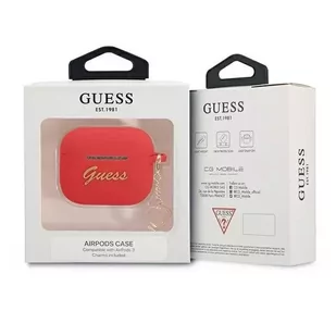 Guess GUA3LSCHSR AirPods 3 cover czerwony/red Silicone Charm Heart Collection - Akcesoria do słuchawek - miniaturka - grafika 3